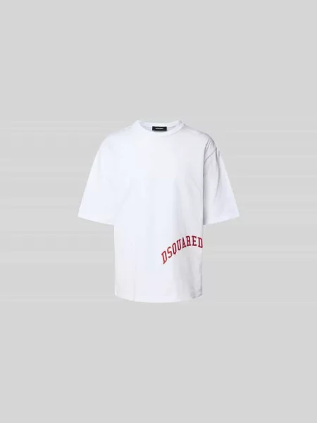 T-shirt z nadrukiem z logo Dsquared2 biała