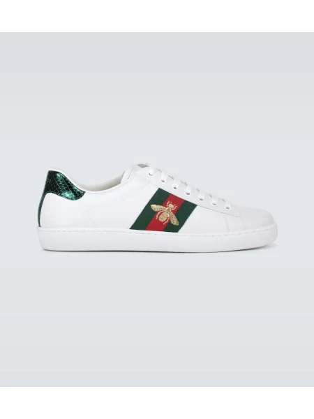 Kožené tenisky Gucci Ace biela