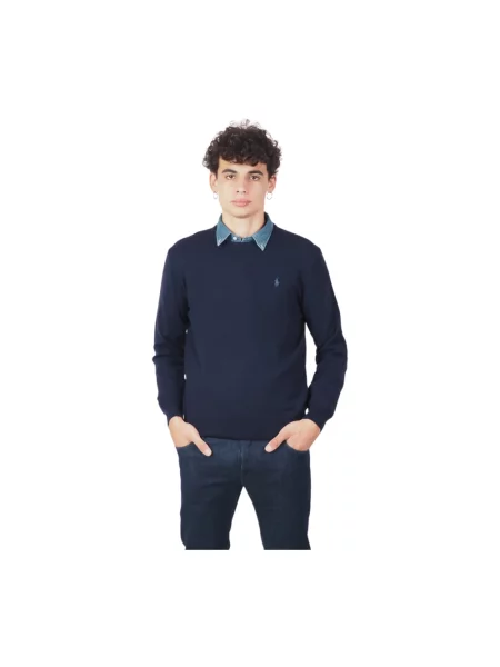 Sweter Ralph Lauren wełniany niebieski