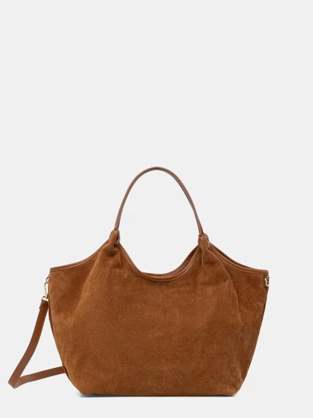 Answear.LAB Geantă shopper pentru femei piele întoarsă maro