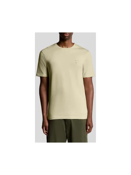 Koszulka Lyle & Scott z krótkim rękawem beżowa