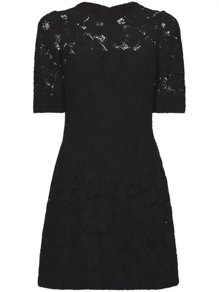 Rochie mini Proenza Schouler cu model floral din dantelă de costum negru