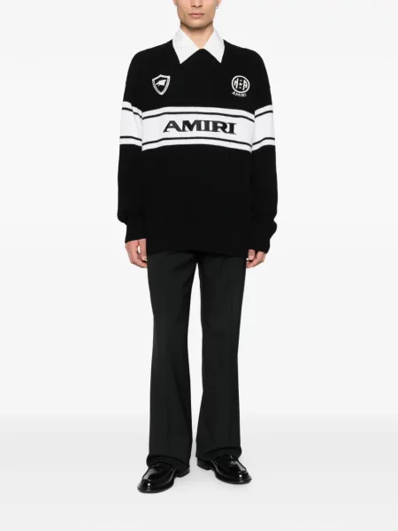 Pulover Amiri cu dungi negru