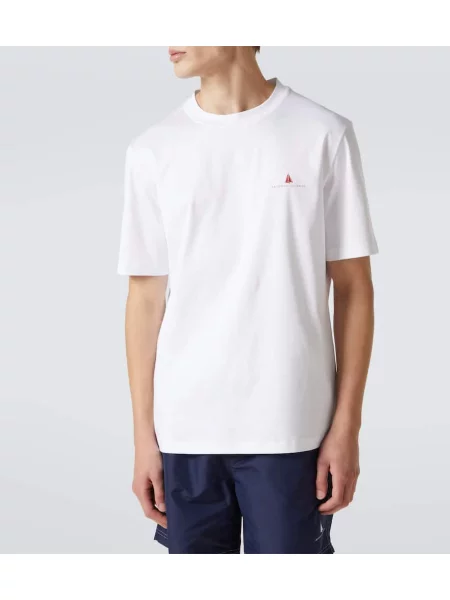 Tricou Brunello Cucinelli din jerseu alb