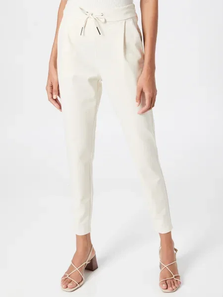 VERO MODA Pantaloni cutați crem alb