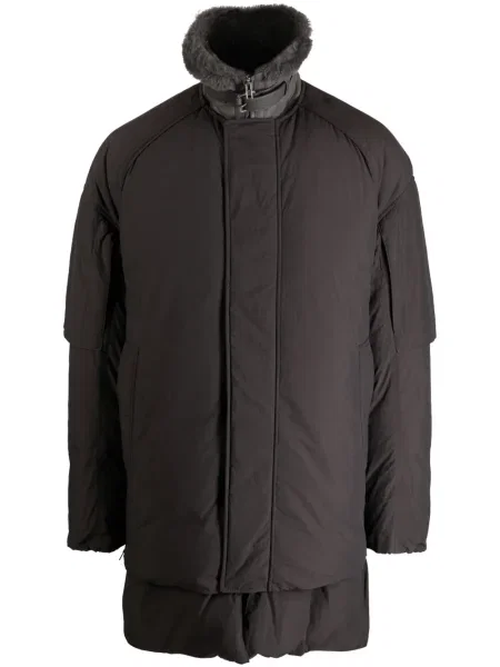 Zateplený kabát Juun.j se stojáčkem šedý