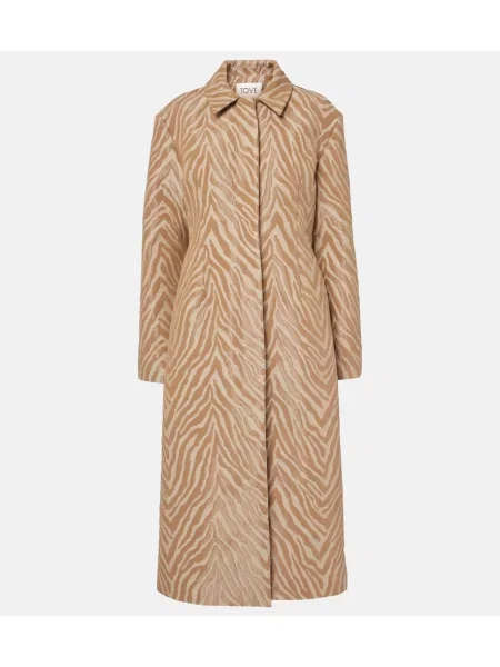 Płaszcz Tove żakardowy beżowy