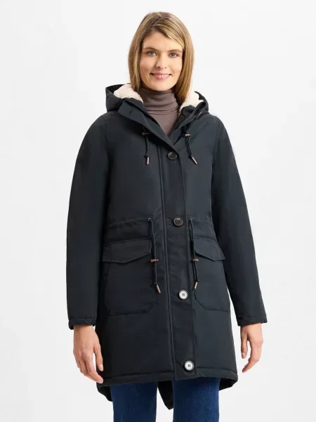 Derbe Funkcjonalna parka Friese Festholm Kobiety Sztuczne włókno jednolity 34 niebieski