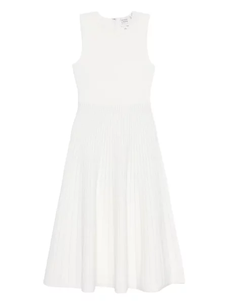 Rochie Hervé Léger plisată de costum alb