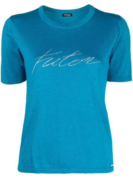 Tricou Kiton tricotate albastru