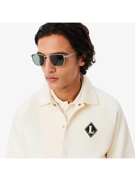 Lacoste Kurtka Bomber Classic Fit Kremowa Kremowy