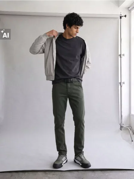 Sinsay Džíny slim fit zelená