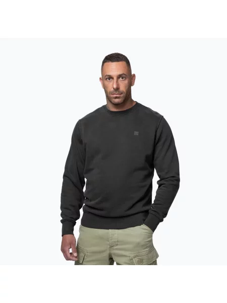 Мъжки суитшърт Pitbull Hackett Crewneck washed dark graphite сиво