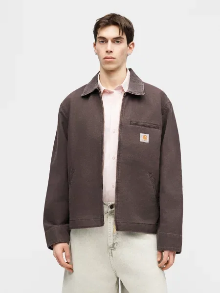 Carhartt WIP Prehodna jakna Detroit čokolada