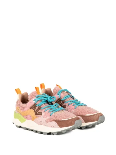 Sneakerși Flower cu model floral roz