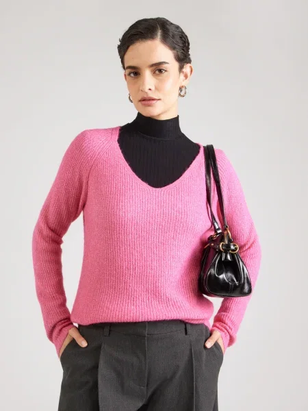 PIECES Pulover PCELLEN svetlo roza