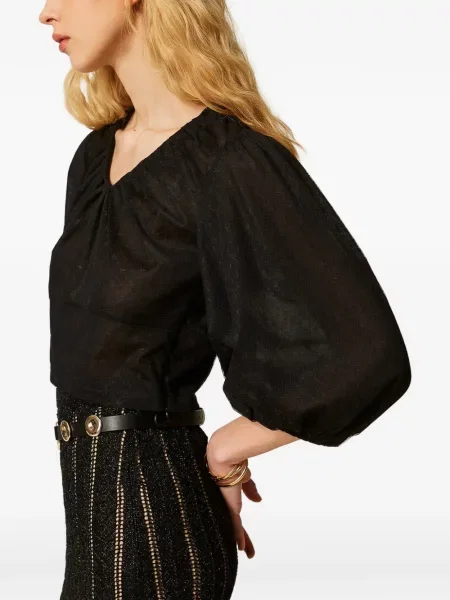 Bluză Twinset din tul negru