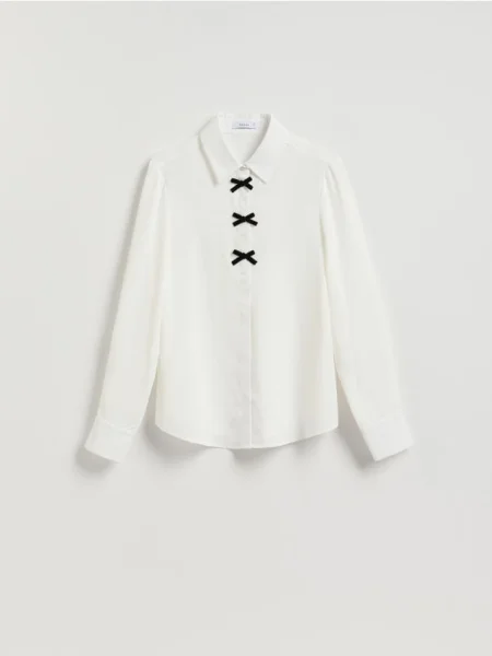 Reserved Cămașă cu fundițe alb