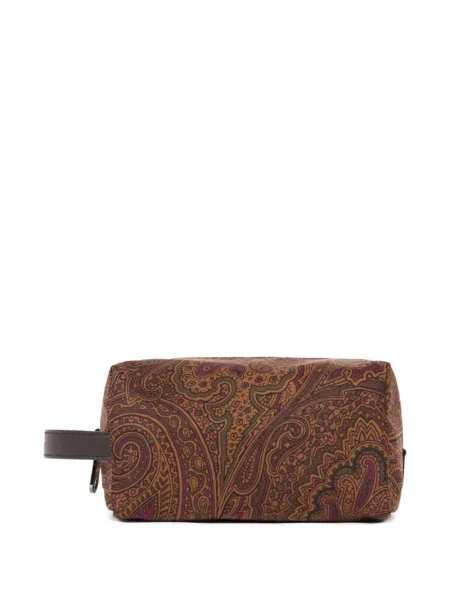 Geantă Etro cu imagine cu model paisley maro