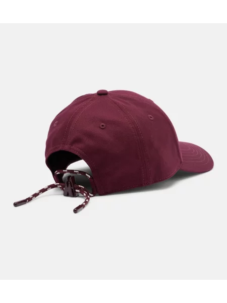 Șapcă Moncler din canvas cu autograf bordo