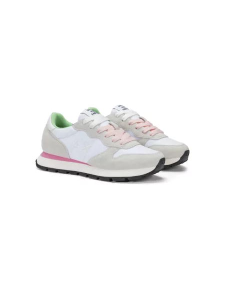 Sneakersy Sun68 skórzane białe