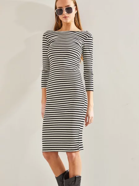 Bianco Lucci Rochie negru / murdar alb