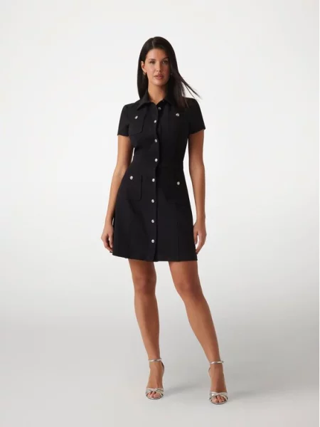 Kostiumas marškininė suknelė Guess juoda