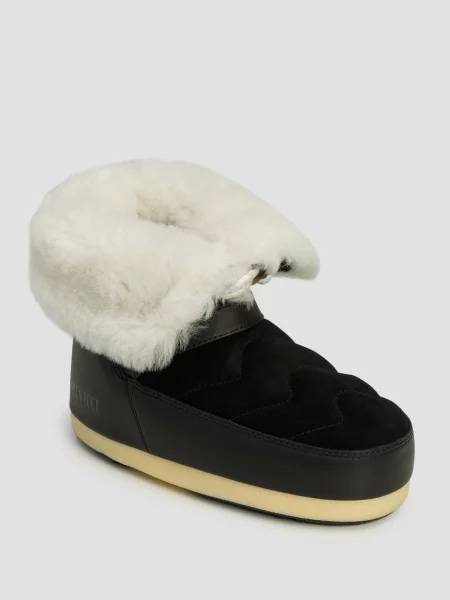Moon Boot śniegowce zamszowe MB EVX IGLOO czarny