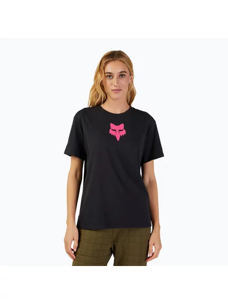 Tricou pentru femei Fox Racing Fox Head black/pink negru