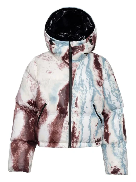 Geacă Aztech Mountain cu glugă alb