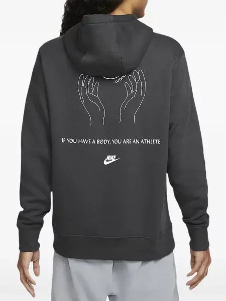 Koszulka Nike polarowa do biegania z nadrukiem szara