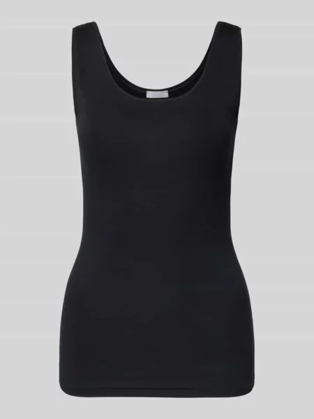 Top Hanro z okrągłym dekoltem czarny