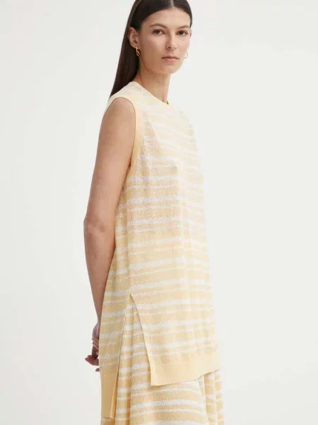 AERON vestă cu amestec de in SAINT light portocaliu