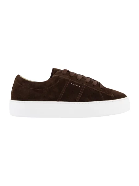 Sneakersy Nubikk skórzane brązowe