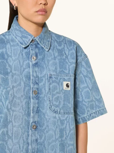 Carhartt Wip Džínová Halenka Lovilia / tmavě modrá