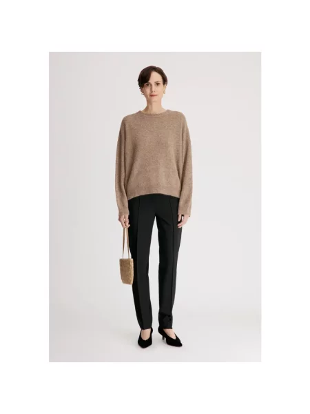 Sweter Loulou De Saison wełniany beżowy
