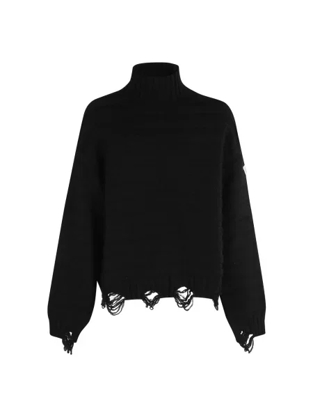 Sweter z golfem Mm6 Maison Margiela wełniany czarny