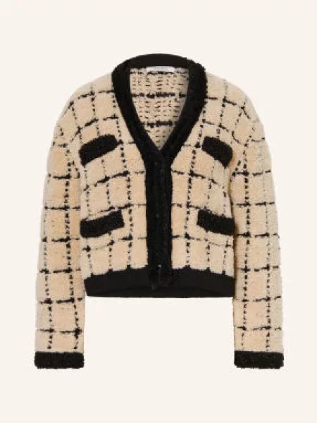 Dorothee Schumacher Kardigan Timeless Chic Z Alpaki I Przędzy Z Brokatem beige czarny