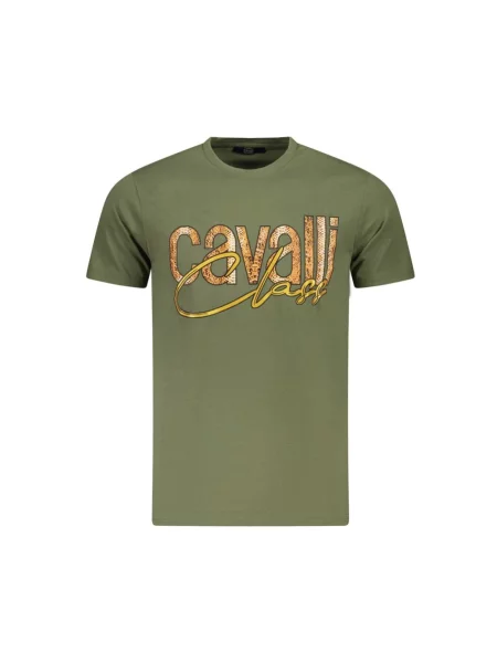 Krótka koszulka Cavalli Class zielona