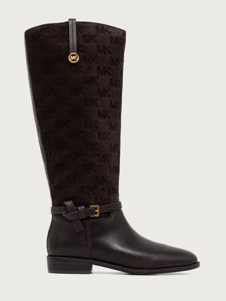 Кожаные сапоги Michael Michael Kors без каблука
