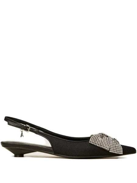 Pantofi cu toc Twinset cu funde slingback negru