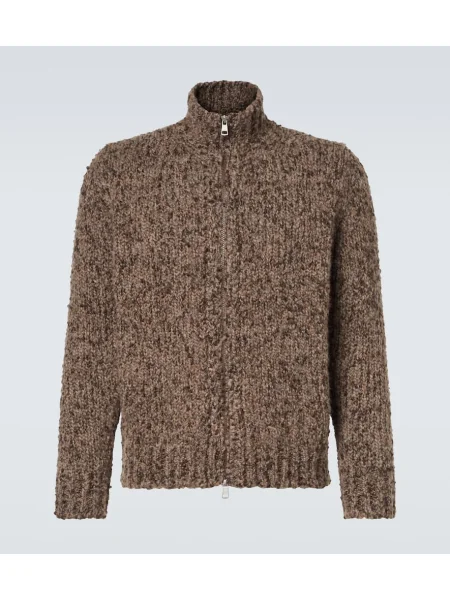 Cardigan Moncler de lână maro