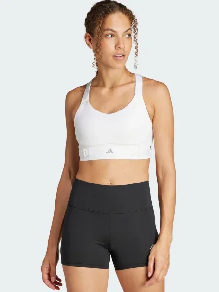 ADIDAS PERFORMANCE Sutien sport FastImpact Luxe' alb