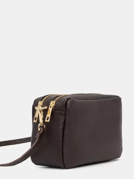 Answear.LAB crossbody torbica usnjena rjava