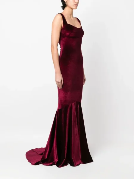 Rochie Atu Body Couture de catifea roșu