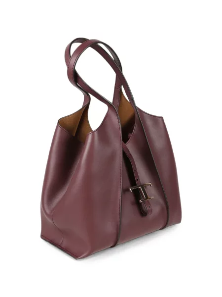 Geantă shopper Tod's din piele roșu