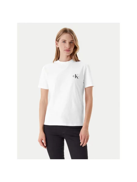 Polo marškinėliai Calvin Klein Jeans balta
