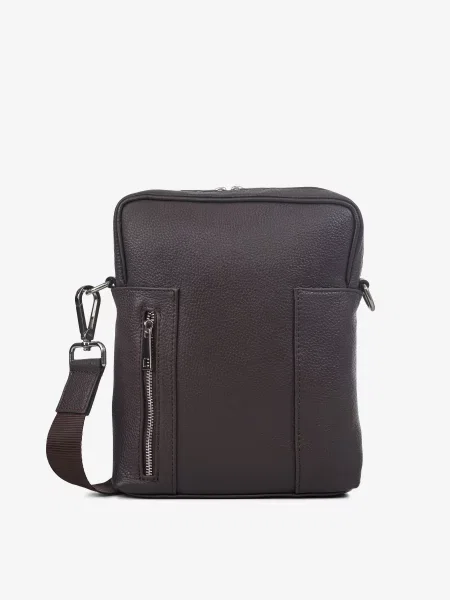 Кожаная сумка кросс-боди Inbag коричневая