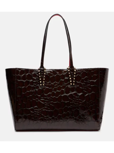 Geanta de piele Christian Louboutin din piele maro