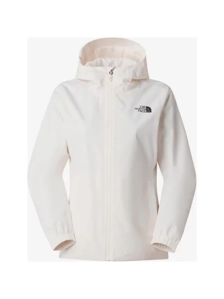 Kurtka z kapturem The North Face Quest Mono biało‑różowa S biała